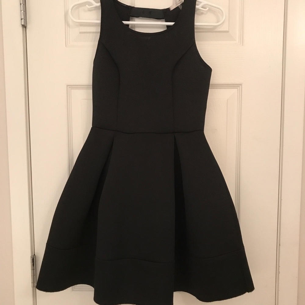 Black bow back tank top dress